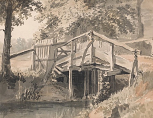 Stream and Wooden Bridgebetween 1755 and 1757