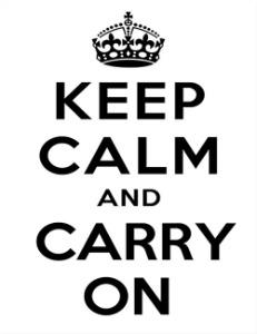 Keep calm and carry on _ White