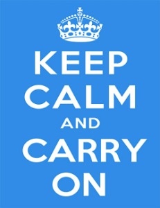 keep calm and carry on _ Sky blue